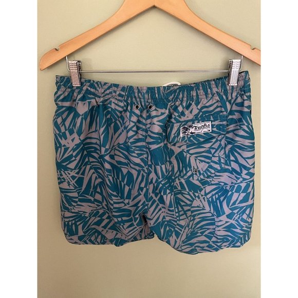 Surf & Swim Co Men's Trunks Swim Trunks with Lining Turquoise/Gray Size Medium - Picture 5 of 6
